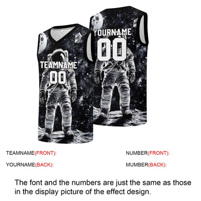 Custom basketball jersey for men and women. Stitched and printed name, number and logo Black&White enthsush