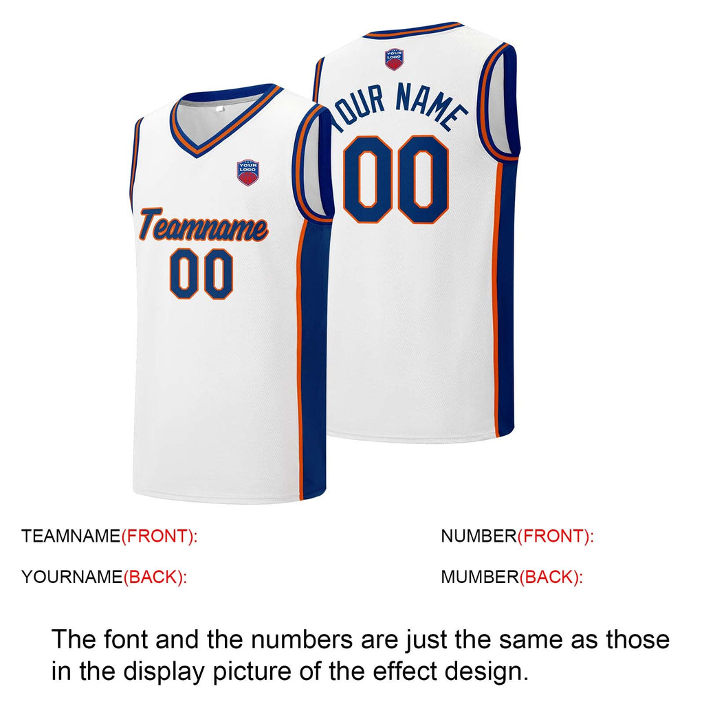 Custom basketball jersey shorts for men and women. Embroidered and printed name, number and logo White enthsush