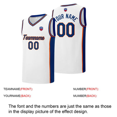 Custom basketball jersey shorts for men and women. Embroidered and printed name, number and logo White enthsush