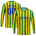 Custom Basketball Soccer Football Shooting Long T-Shirt for Adults and Kids Stripe-Green enthsush