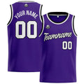 Custom Stitched Basketball Jersey for Men, Women  And Kids Purple-White-Black enthsush