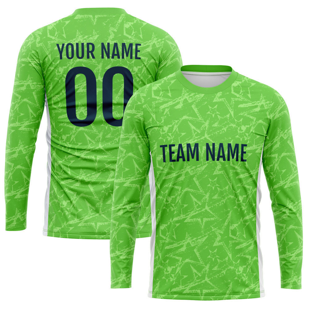 Custom Basketball Soccer Football Shooting Long T-Shirt for Adults and Kids Star-Green enthsush