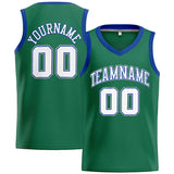 Custom Stitched Basketball Jersey for Men, Women And Kids Kelly Green-White-Royal