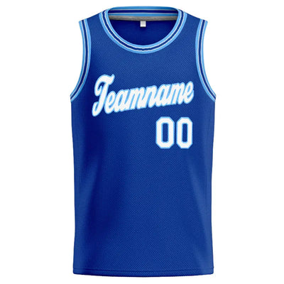 Custom Stitched Basketball Jersey for Men, Women And Kids Royal-Light Blue-White enthsush