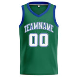 Custom Stitched Basketball Jersey for Men, Women And Kids Kelly Green-White-Royal