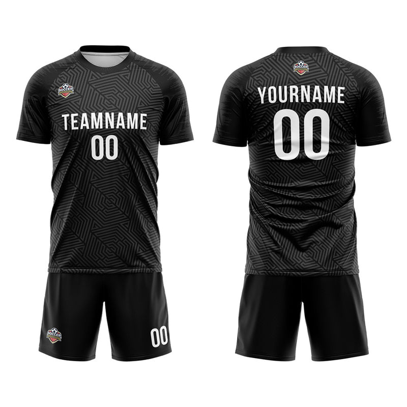 Custom Soccer Jerseys for Men Women Personalized Soccer Uniforms for Adult and Kid Black