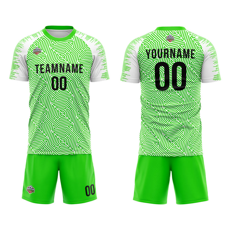 Custom Soccer Jerseys for Men Women Personalized Soccer Uniforms for Adult and Kid Green-White