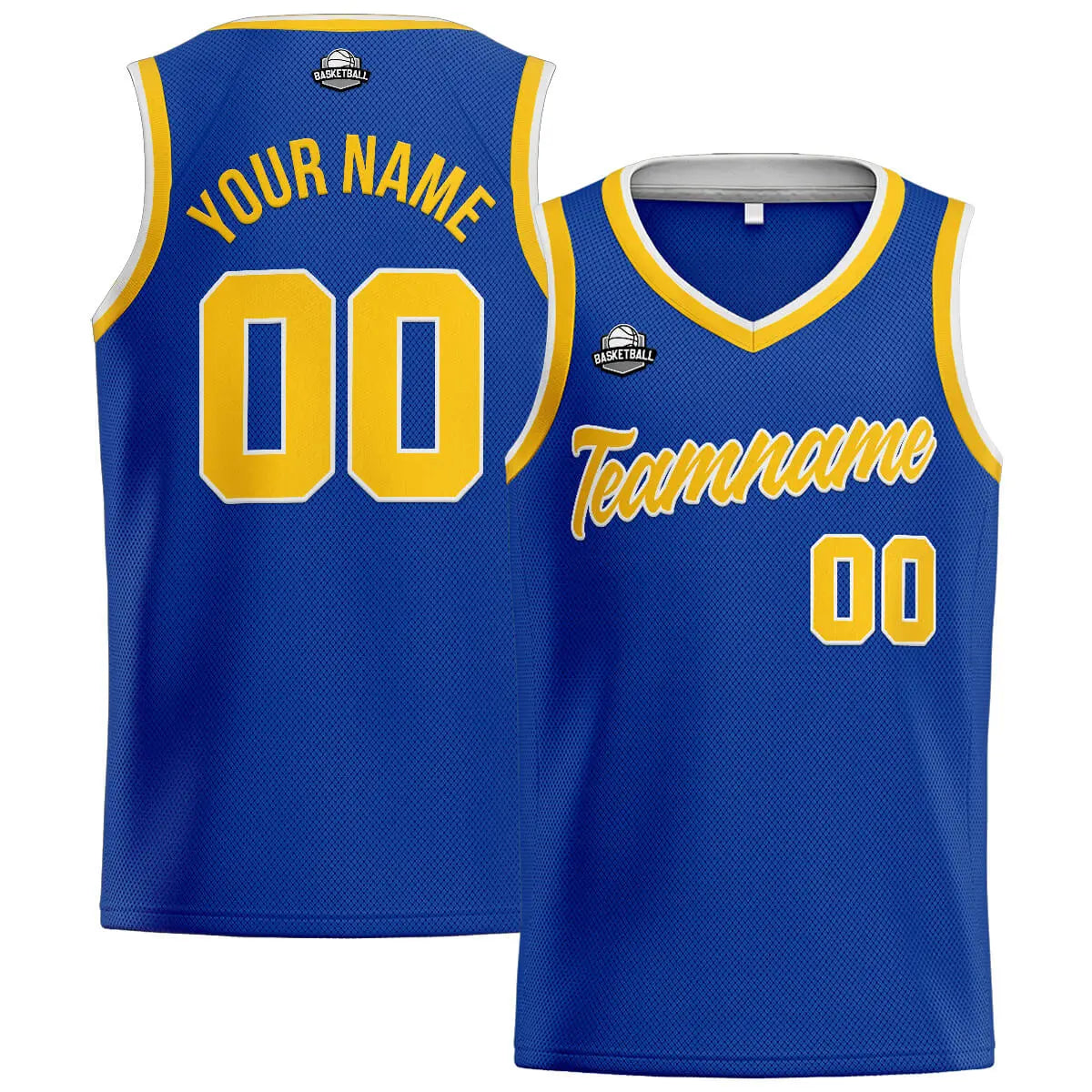 Custom Stitched Basketball Jersey for Men, Women  And Kids Royal-Yellow enthsush