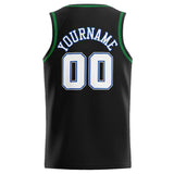 Custom Stitched Basketball Jersey for Men, Women And Kids Black-White-Kelly Green-Royal