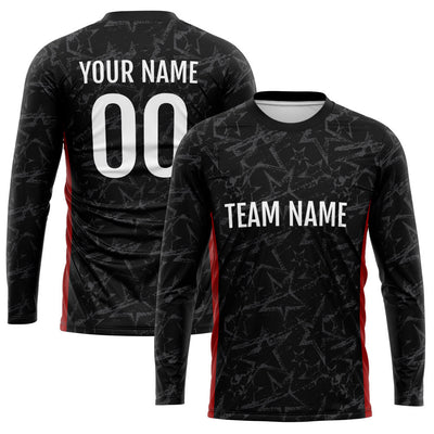 Custom Basketball Soccer Football Shooting Long T-Shirt for Adults and Kids Star-Black enthsush