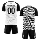 Custom Soccer Jerseys for Men Women Personalized Soccer Uniforms for Adult and Kid Black-White