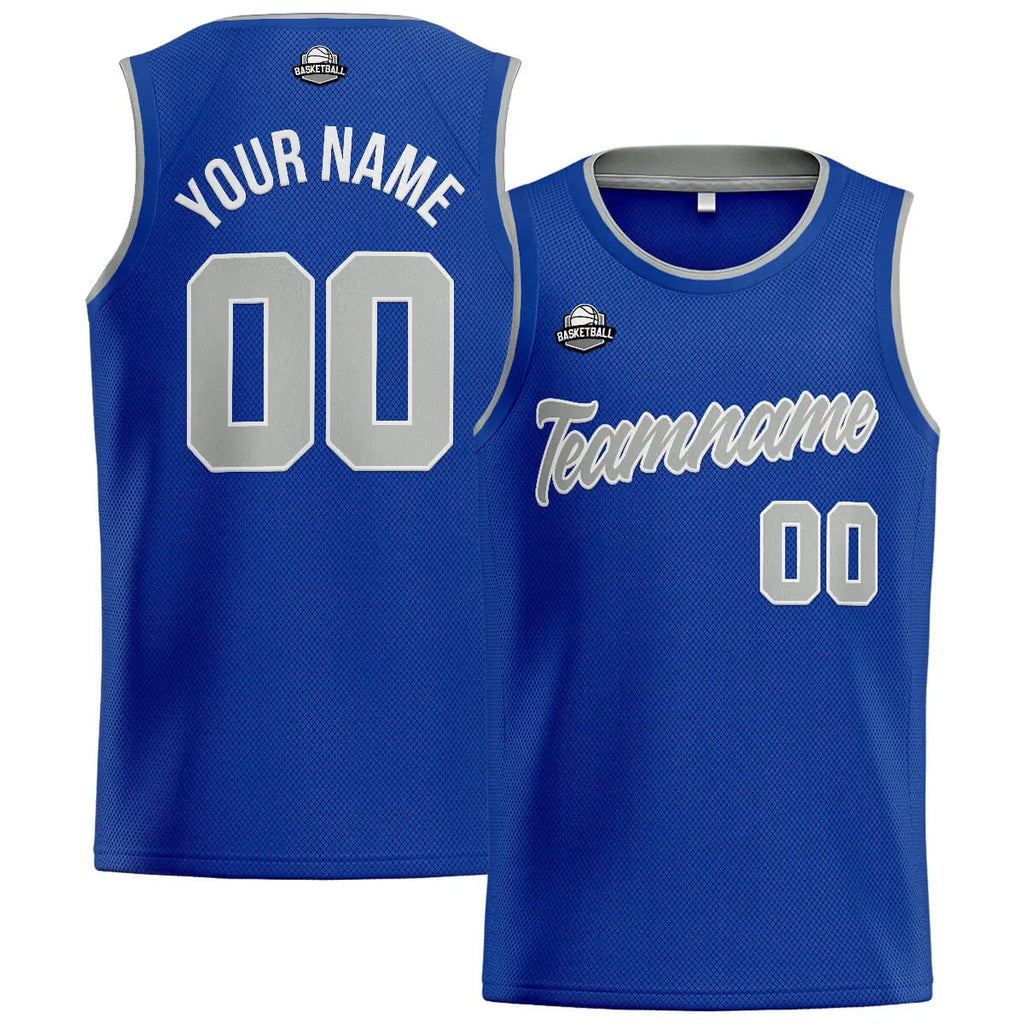 Custom Stitched Basketball Jersey for Men, Women  And Kids Royal-Gray enthsush