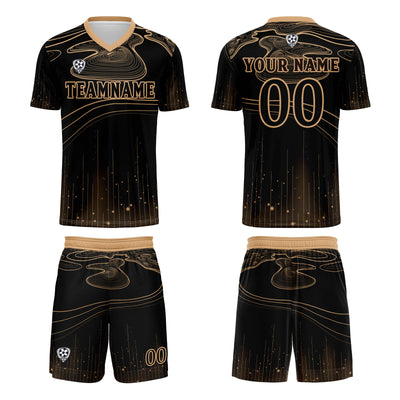 Custom Black Light Brown Soccer Jerseys for Men Women Personalized Soccer Uniforms for Adult and Kid enthsush