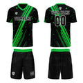 Custom Black Green Jerseys for Men Women Personalized Soccer Uniforms for Adult and Kid enthsush