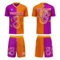 Custom Purple Orange Soccer Jerseys for Men Women Personalized Soccer Uniforms for Adult and Kid enthsush