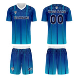 Custom Blue Jerseys for Men Women Personalized Soccer Uniforms for Adult and Kid