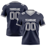 Custom Navy Gray Football Jersey Personalized Football Shirts for Men Women  Printed Team Name Number Logo