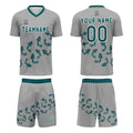 Custom Grey Jerseys for Men Women Personalized Soccer Uniforms for Adult and Kid enthsush