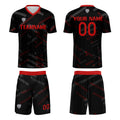 Custom Black Red Jerseys for Men Women Personalized Soccer Uniforms for Adult and Kid enthsush