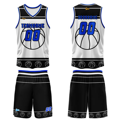 Custom Black Blue Basketball Jersey Uniform Suit Printed Your Logo Name Number enthsush