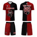 Custom Red Black Jerseys for Men Women Personalized Soccer Uniforms for Adult and Kid enthsush