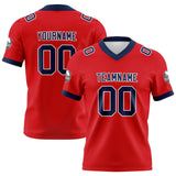 Custom Red Navy Football Jersey Personalized Football Shirts for Men Women  Printed Team Name Number Logo