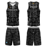 Custom Black Basketball Jersey Uniform Suit Printed Your Logo Name Number