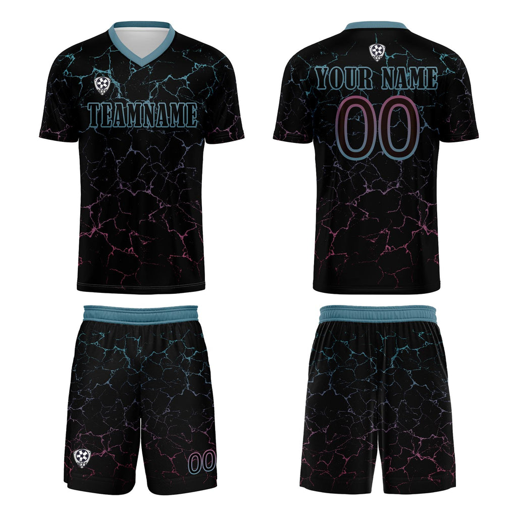 Custom Black Pink Jerseys for Men Women Personalized Soccer Uniforms for Adult and Kid enthsush