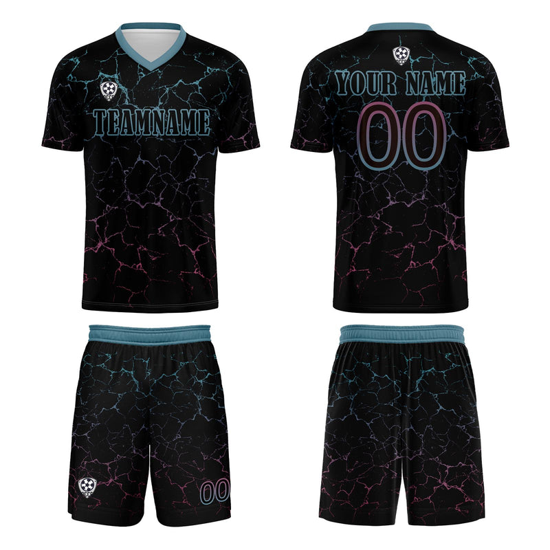 Custom Black Pink Jerseys for Men Women Personalized Soccer Uniforms for Adult and Kid
