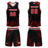Custom Red Basketball Jersey Uniform Suit Printed Your Logo Name Number