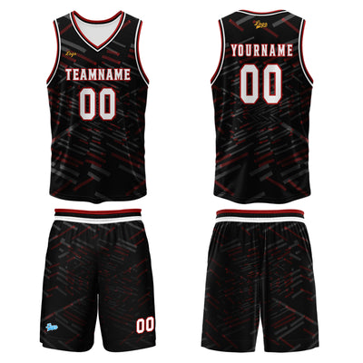 Custom Red Basketball Jersey Uniform Suit Printed Your Logo Name Number enthsush