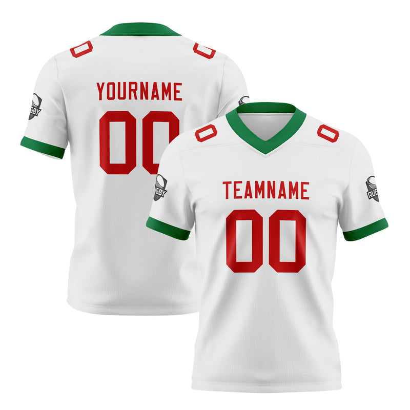 Custom White Pink Football Jersey Personalized Football Shirts for Men Women  Printed Team Name Number Logo