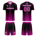 Custom Black Rose Purple Jerseys for Men Women Personalized Soccer Uniforms for Adult and Kid enthsush