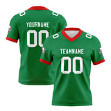 Custom Green White Football Jersey Personalized Football Shirts for Men Women  Printed Team Name Number Logo