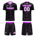 Custom Black Purple Jerseys for Men Women Personalized Soccer Uniforms for Adult and Kid enthsush