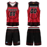 Custom White Red Basketball Jersey Uniform Suit Printed Your Logo Name Number