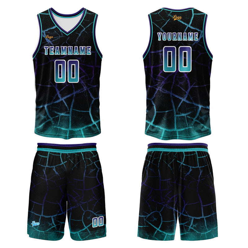 Custom Blue Violet Basketball Jersey Uniform Suit Printed Your Logo Name Number