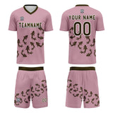 Custom Pink Jerseys for Men Women Personalized Soccer Uniforms for Adult and Kid