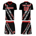 Custom Black Red Soccer Jerseys for Men Women Personalized Soccer Uniforms for Adult and Kid enthsush