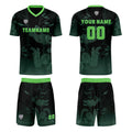 Custom Green Light Blue Jerseys for Men Women Personalized Soccer Uniforms for Adult and Kid enthsush