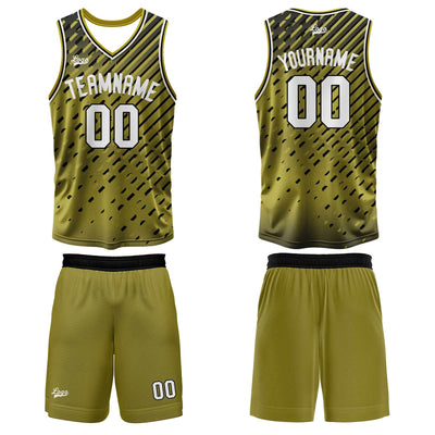 Custom Yellow Basketball Jersey Uniform Suit Printed Your Logo Name Number enthsush