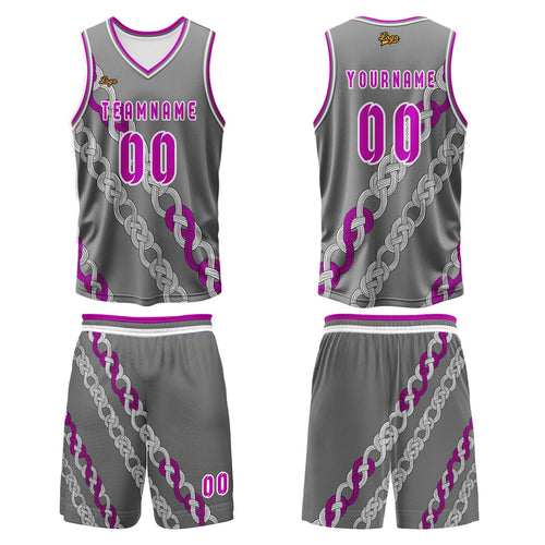 Custom Ash Powder Basketball Jersey Uniform Suit Printed Your Logo Name Number enthsush