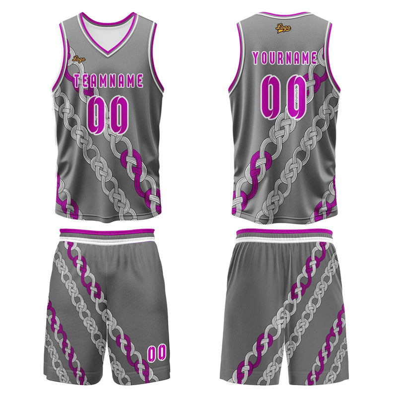 Custom Ash Powder Basketball Jersey Uniform Suit Printed Your Logo Name Number