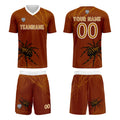 Custom Orange Jerseys for Men Women Personalized Soccer Uniforms for Adult and Kid enthsush