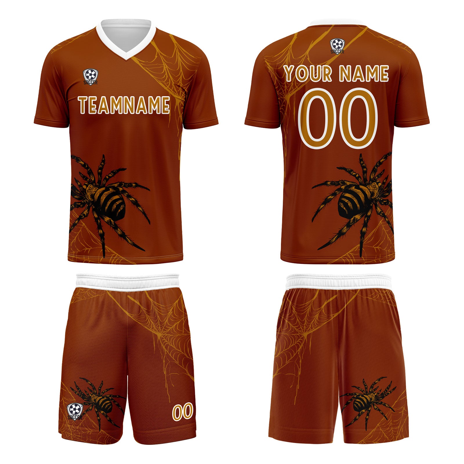 Custom Orange Jerseys for Men Women Personalized Soccer Uniforms for Adult and Kid enthsush