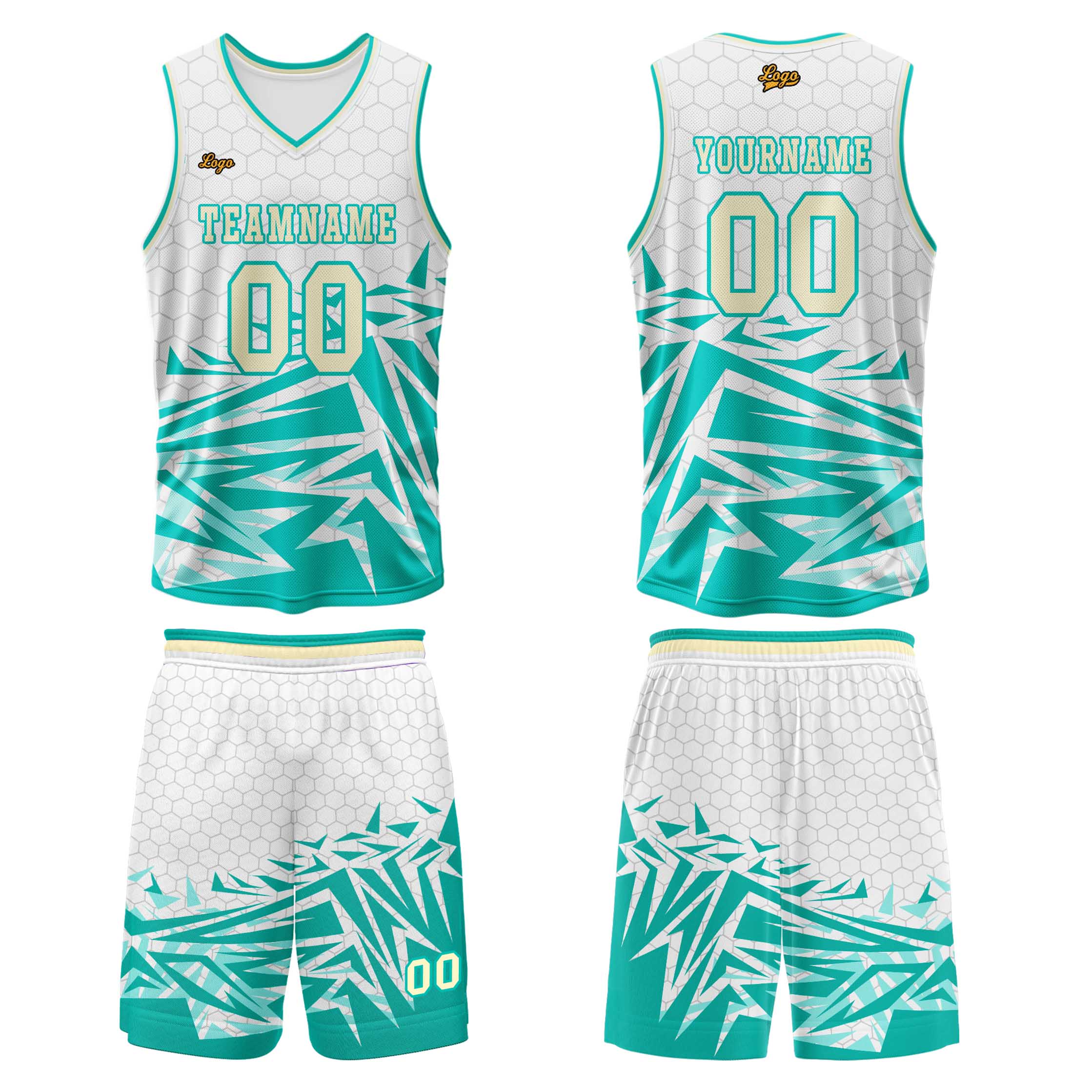Custom Blue Beige Basketball Jersey Uniform Suit Printed Your Logo Name Number enthsush