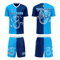 Custom Dark Blue Soccer Jerseys for Men Women Personalized Soccer Uniforms for Adult and Kid enthsush