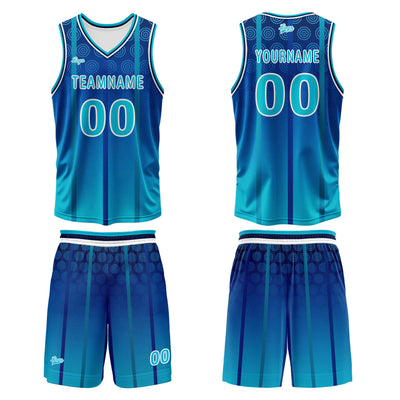Custom Blue Basketball Jersey Uniform Suit Printed Your Logo Name Number enthsush
