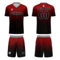 Custom Red Gray Jerseys for Men Women Personalized Soccer Uniforms for Adult and Kid enthsush