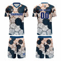 Custom Dark Blue Orange Jerseys for Men Women Personalized Soccer Uniforms for Adult and Kid enthsush